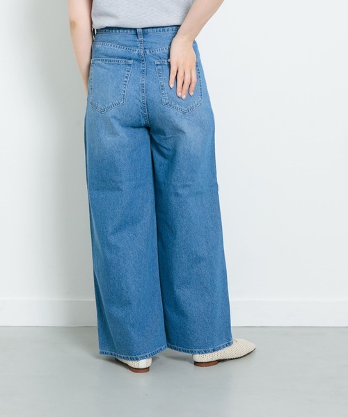 URBAN RESEARCH Sonny Label（アーバンリサーチサニーレーベル）の「『34サイズ/低身長向けも展開』ライトオンスドロストワイドデニム（デニムパンツ・レディース・ライトインディゴブルー/インディゴブルー・34/36/38）」の12枚目の写真
