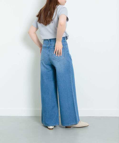 URBAN RESEARCH Sonny Label（アーバンリサーチサニーレーベル）の「『34サイズ/低身長向けも展開』ライトオンスドロストワイドデニム（デニムパンツ・レディース・ライトインディゴブルー/インディゴブルー・34/36/38）」の15枚目の写真