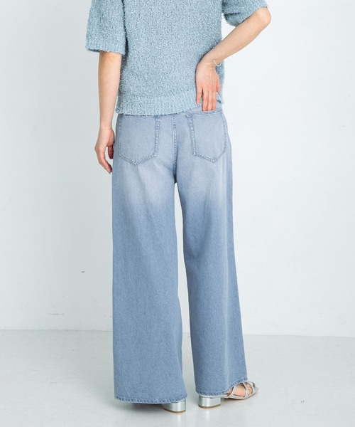 URBAN RESEARCH Sonny Label（アーバンリサーチサニーレーベル）の「『34サイズ/低身長向けも展開』ライトオンスドロストワイドデニム（デニムパンツ・レディース・ライトインディゴブルー/インディゴブルー・34/36/38）」の20枚目の写真