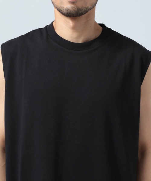 BAYFLOW(ベイフロー)の「【接触冷感】クールタッチノースリーブ(Tシャツ/カットソー・メンズ・ブラック/ホワイト・MEDIUM/LARGE)」の7枚目の写真