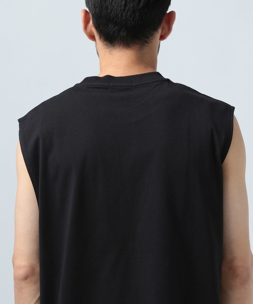 BAYFLOW(ベイフロー)の「【接触冷感】クールタッチノースリーブ(Tシャツ/カットソー・メンズ・ブラック/ホワイト・MEDIUM/LARGE)」の6枚目の写真