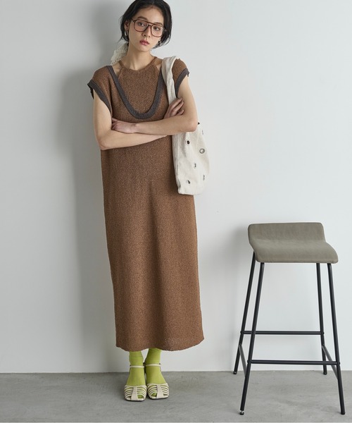 THE YOn（ザヨン）の「2WAY配色レイヤードフレンチスリーブメランジ