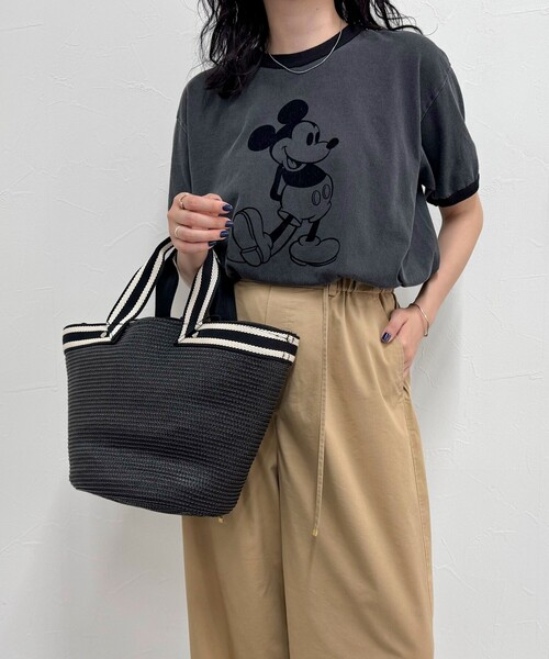 fredy emue（フレディエミュ）の「ラインテープブレードバッグ（かごバッグ・レディース・ブラック/ライトグレー/ベージュ・FREE）」の22枚目の写真
