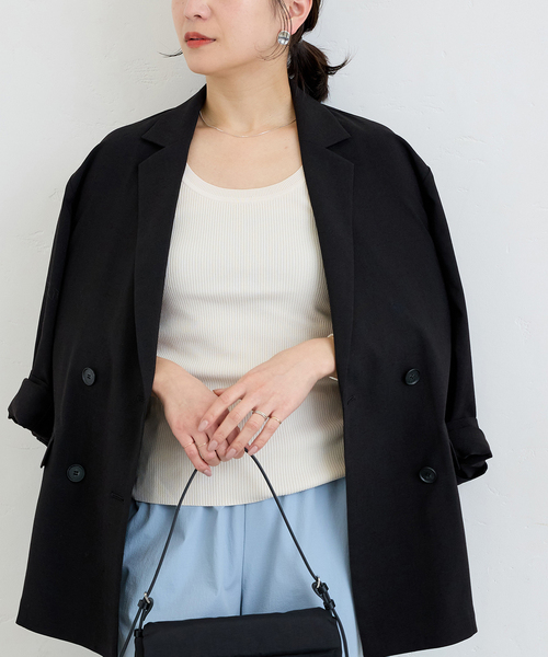 JOURNAL STANDARD（ジャーナルスタンダード）の「《追加3》Uネックニットタンク（タンクトップ・レディース・アイボリー/チャコールグレー/ネイビー・FREE）」の17枚目の写真