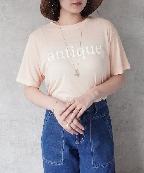 シアーロゴプリントTシャツ（Tシャツ/カットソー）｜Emma