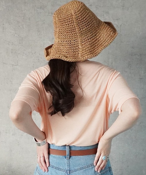 SELECT LEVERY(セレクトリベリー)の「シアーロゴプリントTシャツ(Tシャツ/カットソー・レディース・アイボリー/ライトブルー/ブラック/グレー/サーモンピンク・MEDIUM)」の16枚目の写真