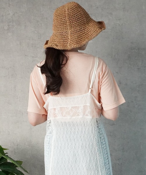 SELECT LEVERY(セレクトリベリー)の「シアーロゴプリントTシャツ(Tシャツ/カットソー・レディース・アイボリー/ライトブルー/ブラック/グレー/サーモンピンク・MEDIUM)」の17枚目の写真