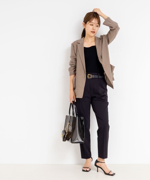 NOLLEY’S Sophi(ノーリーズソフィ)の「ウォッシャブルドライ2WAYストレッチテーパードパンツ(その他パンツ・レディース・ベビーピンク/ブラック/ホワイト・34/36/38)」の4枚目の写真