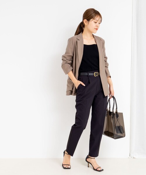 NOLLEY’S Sophi(ノーリーズソフィ)の「ウォッシャブルドライ2WAYストレッチテーパードパンツ(その他パンツ・レディース・ベビーピンク/ブラック/ホワイト・34/36/38)」の6枚目の写真
