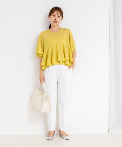 NOLLEY’S Sophi(ノーリーズソフィ)の「ウォッシャブルドライ2WAYストレッチテーパードパンツ(その他パンツ・レディース・ベビーピンク/ブラック/ホワイト・34/36/38)」の10枚目の写真