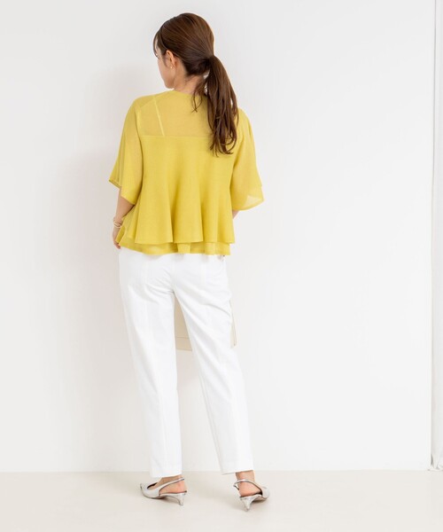 NOLLEY’S Sophi(ノーリーズソフィ)の「ウォッシャブルドライ2WAYストレッチテーパードパンツ(その他パンツ・レディース・ベビーピンク/ブラック/ホワイト・34/36/38)」の11枚目の写真