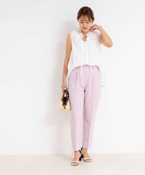 NOLLEY’S Sophi(ノーリーズソフィ)の「ウォッシャブルドライ2WAYストレッチテーパードパンツ(その他パンツ・レディース・ベビーピンク/ブラック/ホワイト・34/36/38)」の21枚目の写真