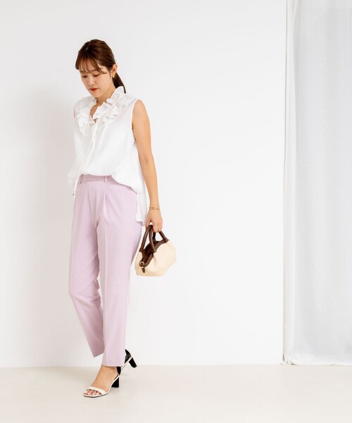 NOLLEY’S Sophi(ノーリーズソフィ)の「ウォッシャブルドライ2WAYストレッチテーパードパンツ(その他パンツ・レディース・ベビーピンク/ブラック/ホワイト・34/36/38)」の22枚目の写真