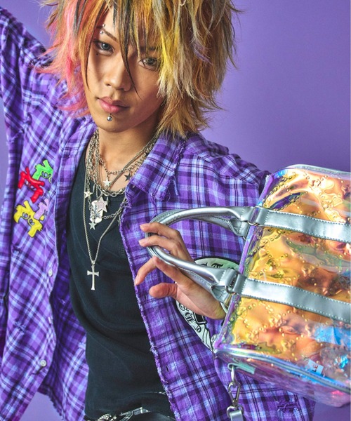 GALFY（ガルフィー）の「GALFY-チャカパッチチェックシャツ（シャツ/ブラウス・メンズ・パープル/レッド/ブルー・L/XL）」の19枚目の写真