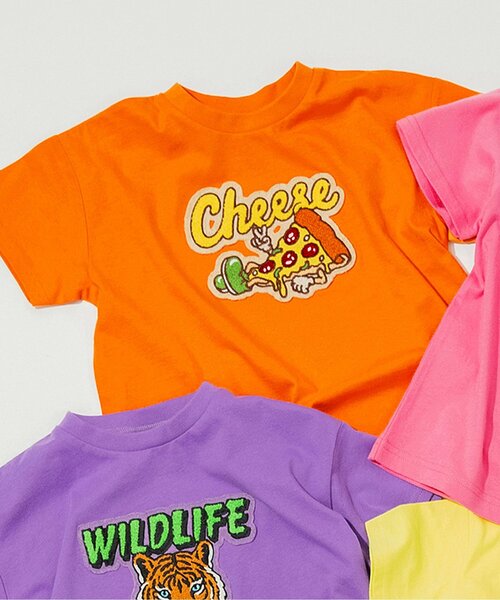BREEZE(ブリーズ)の「【リンク/ジュニア対応】ロゴサガラワッペンTシャツ(Tシャツ/カットソー・キッズ・ピンク/ライム/オレンジ/パープル/イエロー/ブルー・100/120/130/140/80/90/110)」の6枚目の写真