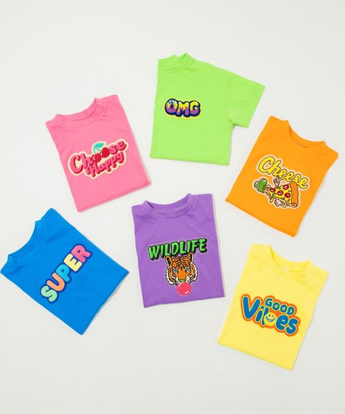 BREEZE(ブリーズ)の「【リンク/ジュニア対応】ロゴサガラワッペンTシャツ(Tシャツ/カットソー・キッズ・ピンク/ライム/オレンジ/パープル/イエロー/ブルー・100/120/130/140/80/90/110)」の7枚目の写真