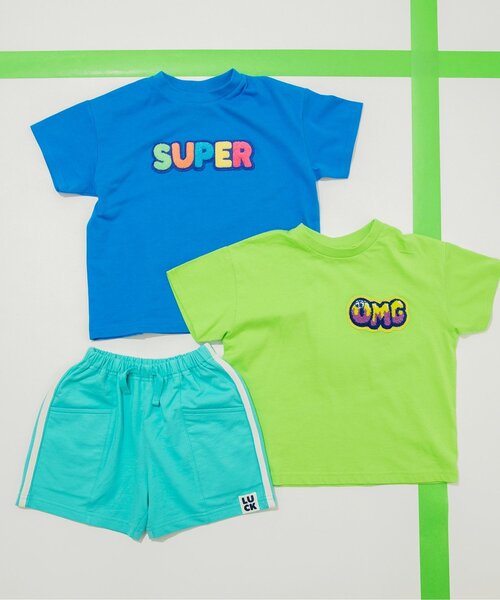 BREEZE(ブリーズ)の「【リンク/ジュニア対応】ロゴサガラワッペンTシャツ(Tシャツ/カットソー・キッズ・ピンク/ライム/オレンジ/パープル/イエロー/ブルー・100/120/130/140/80/90/110)」の8枚目の写真
