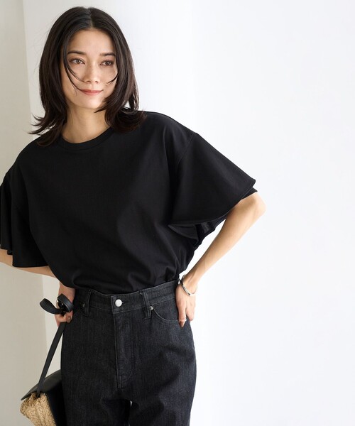 UVカット/接触冷感】フレアスリーブ Tシャツ（Tシャツ