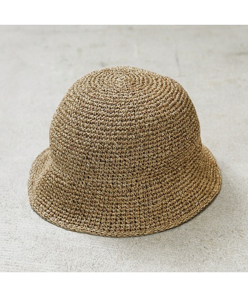 WAIPER.inc(ワイパーインク)の「RACAL ラカル RL-23-1291 Paper Fiber Knit Tulip Hat ペーパーニット チューリップハット(ハット・メンズ・ナチュラル/ブラック・FREE)」の1枚目の写真