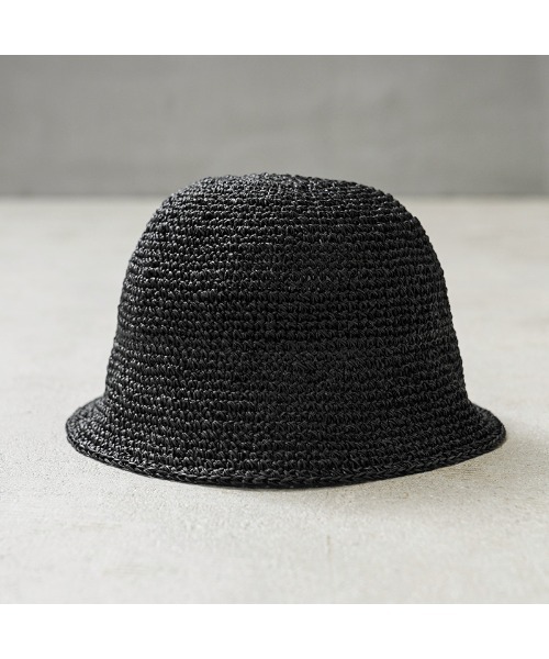 WAIPER.inc(ワイパーインク)の「RACAL ラカル RL-23-1291 Paper Fiber Knit Tulip Hat ペーパーニット チューリップハット(ハット・メンズ・ナチュラル/ブラック・FREE)」の9枚目の写真