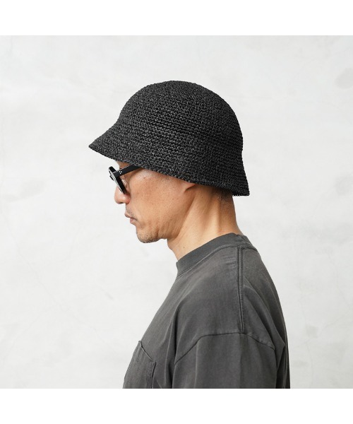 WAIPER.inc(ワイパーインク)の「RACAL ラカル RL-23-1291 Paper Fiber Knit Tulip Hat ペーパーニット チューリップハット(ハット・メンズ・ナチュラル/ブラック・FREE)」の6枚目の写真