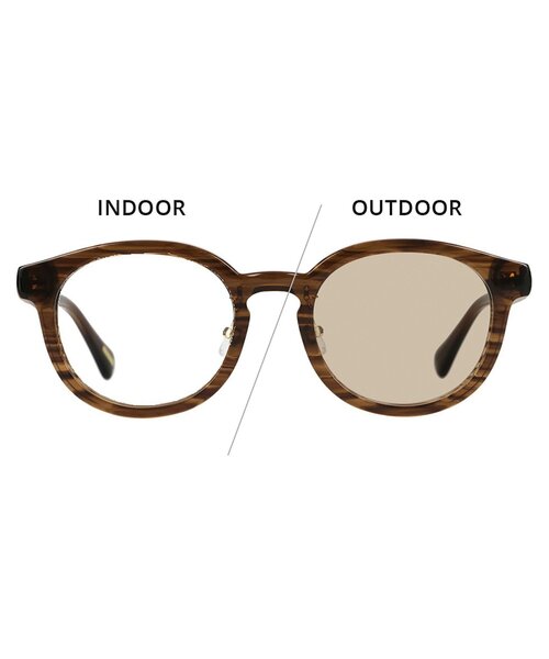 WEB限定】Zoff｜UNITED ARROWS ボストン型 調光 サングラス｜紫外線で