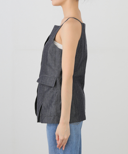 ベスト ジレ SERGE de bleu/サージ STRAP VEST レディース SURGE ベスト ジレ SERGE de bleu/サージ STRAP VEST レディース