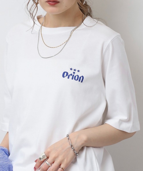 FUNALIVE（ファンアライブ）の「オリオン ビール プリント5分袖Tシャツ(M)（Tシャツ/カットソー・レディース・カーキ/ブラック/オフホワイト/ブルー・L/M）」の2枚目の写真
