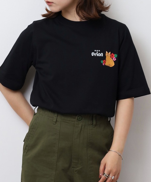 FUNALIVE（ファンアライブ）の「オリオン ビール プリント5分袖Tシャツ(M)（Tシャツ/カットソー・レディース・カーキ/ブラック/オフホワイト/ブルー・L/M）」の7枚目の写真