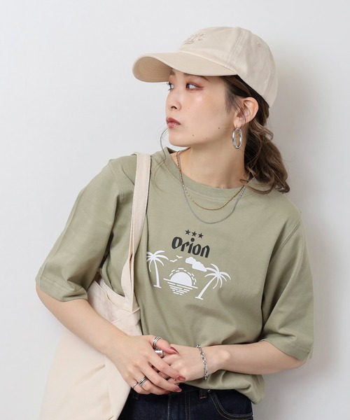FUNALIVE（ファンアライブ）の「オリオン ビール プリント5分袖Tシャツ(M)（Tシャツ/カットソー・レディース・カーキ/ブラック/オフホワイト/ブルー・L/M）」の12枚目の写真