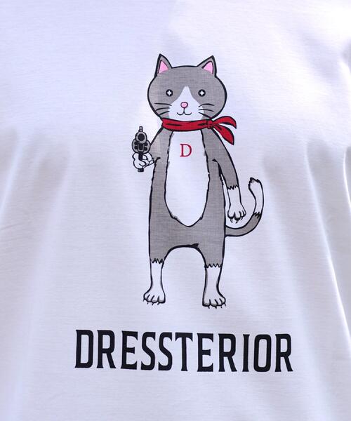 DRESSTERIOR（ドレステリア）の「【接触冷感／抗菌防臭／消臭】ICE CLEAR COTTON キャットTシャツ（Tシャツ/カットソー・メンズ・ホワイト/ブラック/ライトイエロー系/レッド系1・90/91/92/94）」の8枚目の写真