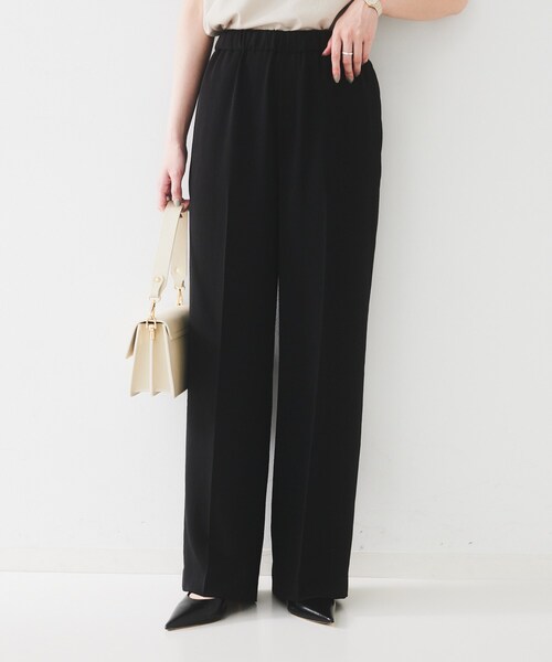 UNTITLED（アンタイトル）の「【接触冷感/UVカット/ウエストゴム】センタープレスツイルパンツ（その他パンツ・レディース・ブラック/ライトベージュ・50/42/44/46/48/00/01/02/03/04）」の2枚目の写真