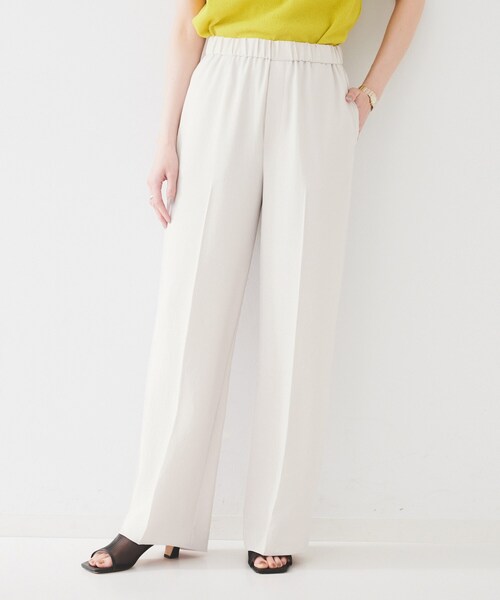 UNTITLED（アンタイトル）の「【接触冷感/UVカット/ウエストゴム】センタープレスツイルパンツ（その他パンツ・レディース・ブラック/ライトベージュ・50/42/44/46/48/00/01/02/03/04）」の13枚目の写真