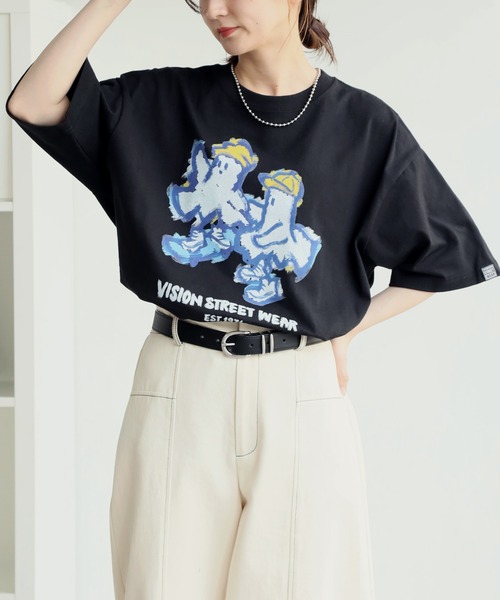 VISION STREET WEAR(ヴィジョンストリートウェア)の「【VISION STREET WEAR/ヴィジョンストリートウェア】オーバーサイズ ペイントゴースト 半袖Tシャツ(Tシャツ/カットソー・メンズ・イエロー/ホワイト/ブラック・L/LL/M)」の8枚目の写真
