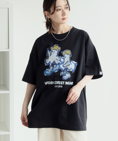 VISION STREET WEAR(ヴィジョンストリートウェア)の「【VISION STREET WEAR/ヴィジョンストリートウェア】オーバーサイズ ペイントゴースト 半袖Tシャツ(Tシャツ/カットソー・メンズ・イエロー/ホワイト/ブラック・L/LL/M)」の11枚目の写真