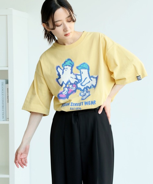 VISION STREET WEAR(ヴィジョンストリートウェア)の「【VISION STREET WEAR/ヴィジョンストリートウェア】オーバーサイズ ペイントゴースト 半袖Tシャツ(Tシャツ/カットソー・メンズ・イエロー/ホワイト/ブラック・L/LL/M)」の15枚目の写真