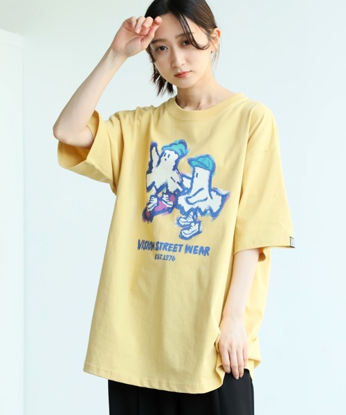 VISION STREET WEAR(ヴィジョンストリートウェア)の「【VISION STREET WEAR/ヴィジョンストリートウェア】オーバーサイズ ペイントゴースト 半袖Tシャツ(Tシャツ/カットソー・メンズ・イエロー/ホワイト/ブラック・L/LL/M)」の19枚目の写真
