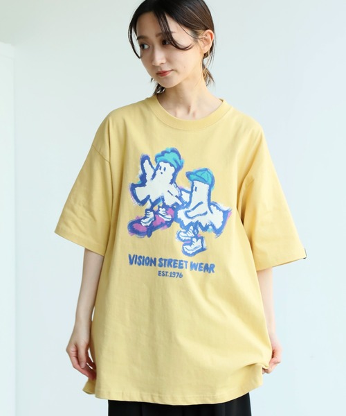 VISION STREET WEAR(ヴィジョンストリートウェア)の「【VISION STREET WEAR/ヴィジョンストリートウェア】オーバーサイズ ペイントゴースト 半袖Tシャツ(Tシャツ/カットソー・メンズ・イエロー/ホワイト/ブラック・L/LL/M)」の20枚目の写真