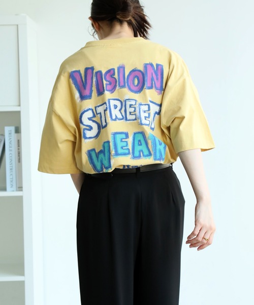 VISION STREET WEAR(ヴィジョンストリートウェア)の「【VISION STREET WEAR/ヴィジョンストリートウェア】オーバーサイズ ペイントゴースト 半袖Tシャツ(Tシャツ/カットソー・メンズ・イエロー/ホワイト/ブラック・L/LL/M)」の18枚目の写真