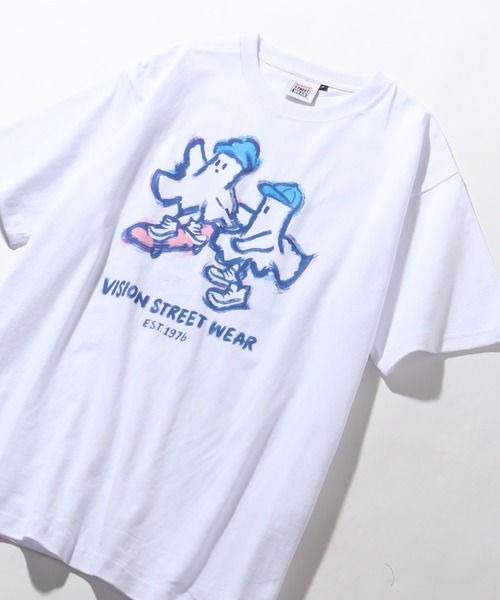 VISION STREET WEAR(ヴィジョンストリートウェア)の「【VISION STREET WEAR/ヴィジョンストリートウェア】オーバーサイズ ペイントゴースト 半袖Tシャツ(Tシャツ/カットソー・メンズ・イエロー/ホワイト/ブラック・L/LL/M)」の6枚目の写真