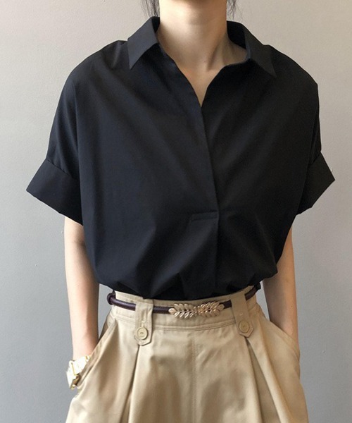 shoppinggo（ショッピングゴー）の「シャツ レディース ゆるカットソー ロングT（シャツ/ブラウス・レディース・ブラック/ベージュ/ホワイト・M）」の2枚目の写真