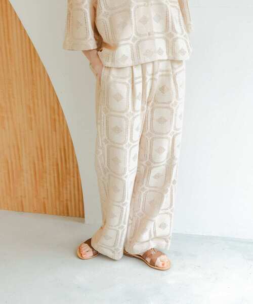 URBAN RESEARCH DOORS（アーバンリサーチドアーズ）の「『セットアップ対応』レースパンツ（その他パンツ・レディース・ナチュラル/ブラック・MEDIUM）」の20枚目の写真