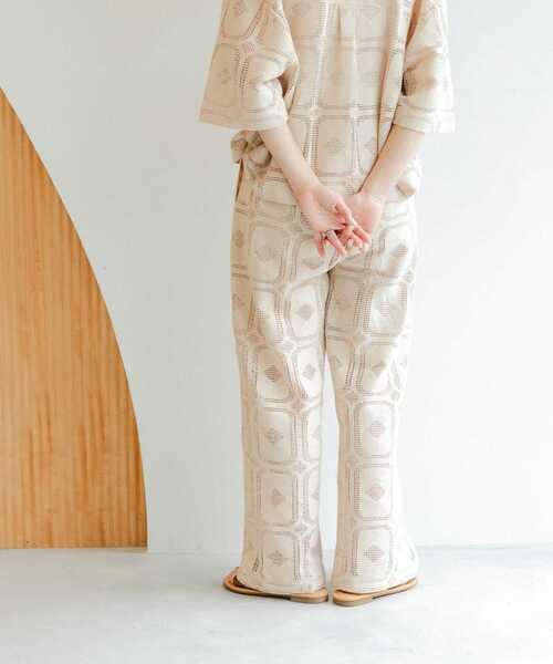 URBAN RESEARCH DOORS（アーバンリサーチドアーズ）の「『セットアップ対応』レースパンツ（その他パンツ・レディース・ナチュラル/ブラック・MEDIUM）」の19枚目の写真