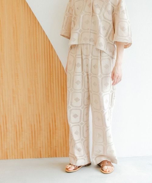 URBAN RESEARCH DOORS（アーバンリサーチドアーズ）の「『セットアップ対応』レースパンツ（その他パンツ・レディース・ナチュラル/ブラック・MEDIUM）」の16枚目の写真