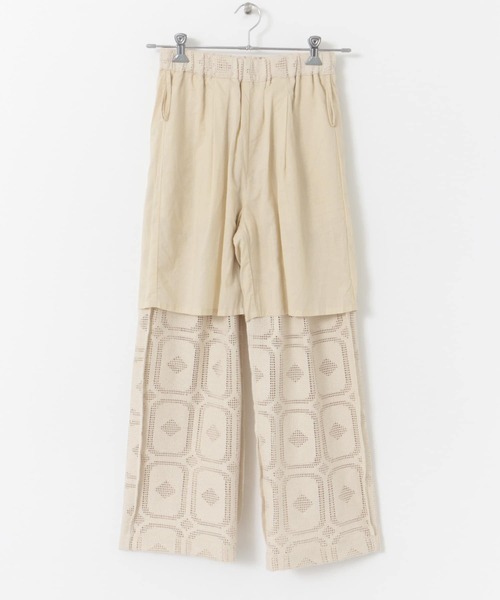 URBAN RESEARCH DOORS（アーバンリサーチドアーズ）の「『セットアップ対応』レースパンツ（その他パンツ・レディース・ナチュラル/ブラック・MEDIUM）」の7枚目の写真