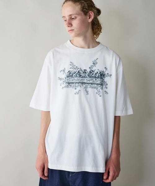 rehacer(レアセル)の「rehacer : Roots Supper Relax Fit T-shirt / ルーツサパー リラックス フィットTシャツ(Tシャツ/カットソー・メンズ・ネイビー/スミクロ/ホワイト・MEDIUM/LARGE/SMALL/X-LARGE)」の16枚目の写真