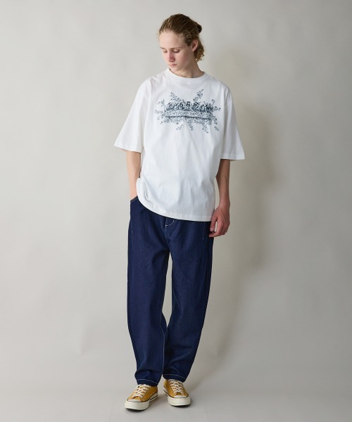 rehacer(レアセル)の「rehacer : Roots Supper Relax Fit T-shirt / ルーツサパー リラックス フィットTシャツ(Tシャツ/カットソー・メンズ・ネイビー/スミクロ/ホワイト・MEDIUM/LARGE/SMALL/X-LARGE)」の12枚目の写真