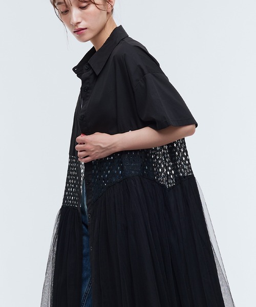 Narcissus ナルシス チュールワンピース Narcissus ワンピース 「Narcissus」メッシュチュールワンピース