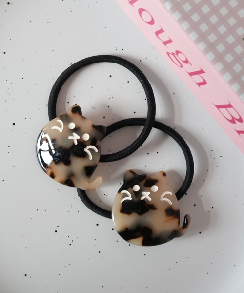 Port / ポート 】 2個セット♪ おすわり にゃんこ ヘアゴム / ねこ