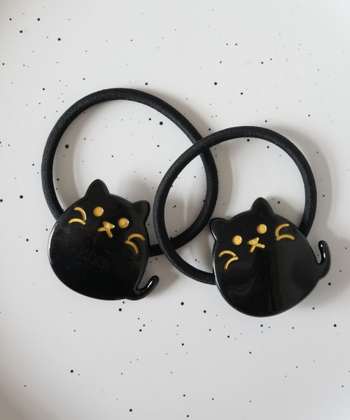 Port / ポート 】 2個セット♪ おすわり にゃんこ ヘアゴム / ねこ